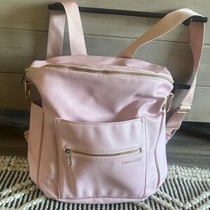 Fawn Design Blush Pink baby diaper bag/ wi/shoulder straps.